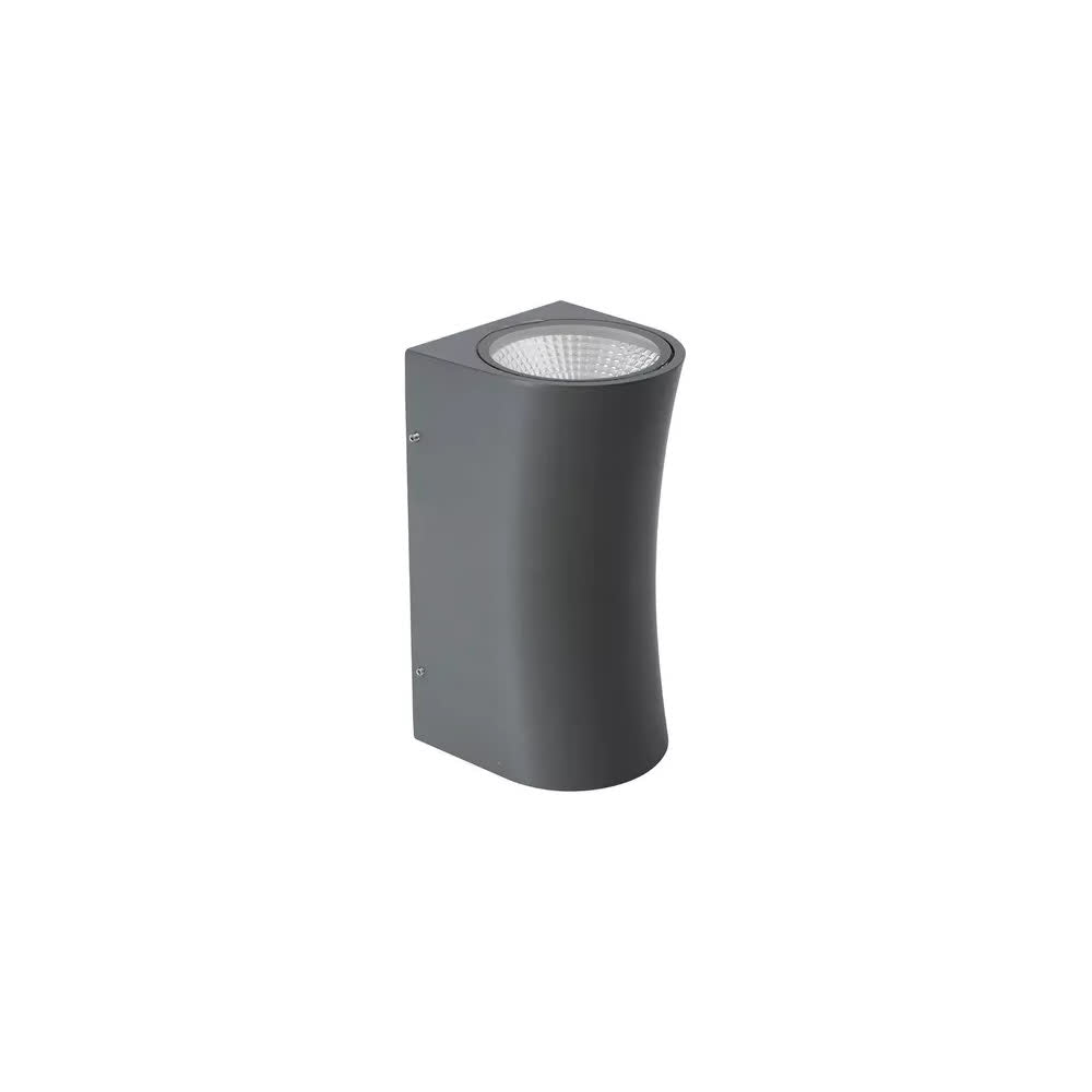 Lámpara Arbotante Cilindro 10W 3000K Gris 127V – Zende
